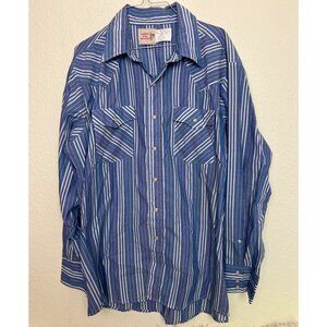 Vintage Saddle King Western Wrangler Style Pearl Button Down Shirt
